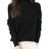 100% Merino Wool Seamless Turtleneck Sweater