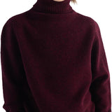 Chłopcy & Dziewczęcy sweter z golfem ze 100% wełny merynosów