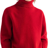 Chłopcy & Dziewczęcy sweter z golfem ze 100% wełny merynosów