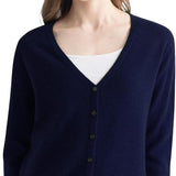 Mongolian V-Neck Knitted Cashmere Cardigan