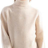 Chłopcy & Dziewczęcy sweter z golfem ze 100% wełny merynosów