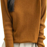 100% Merino Wool Raglan Turtleneck Sweater