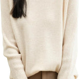 100% Merino Wool Raglan Turtleneck Sweater