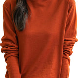 100% Merino Wool Turtleneck Travel Tee Sweater
