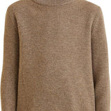 Mockneck tröja i 100 % merinoull för tjejer