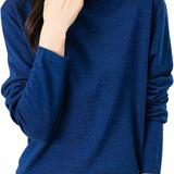 100% Merino Wool Turtleneck Travel Tee Sweater