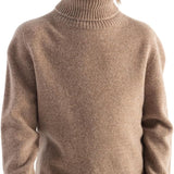 Chłopcy & Dziewczęcy sweter z golfem ze 100% wełny merynosów