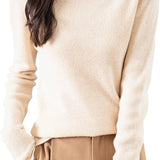 100% Merino Wool Seamless Ribbed Mockneck Sweater