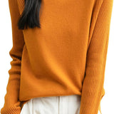 100% Merino Wool Raglan Turtleneck Sweater