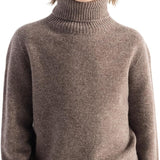 Chłopcy & Dziewczęcy sweter z golfem ze 100% wełny merynosów