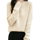 100% Merino Wool Crewneck Pullover Sweater