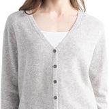 Mongolian V-Neck Knitted Cashmere Cardigan