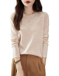 100% Merino Wool Crewneck Tee Shirt Sweater