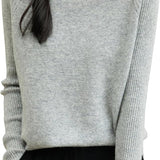 100% Merino Wool Raglan Turtleneck Sweater