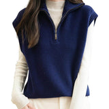 100% Merino Wool 1/4 Zip Sweater Vest