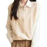 100% Merino Wool Crewneck Button Cable Knit Sweater Vest