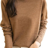 100% Merino Wool Turtleneck Travel Tee Sweater