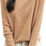 100% Merino Wool Raglan Turtleneck Sweater