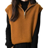 100% Merino Wool 1/4 Zip Sweater Vest