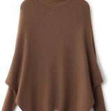 Micchiati di oversize di lana merino da donna 2025 Autunno inverno alla moda alla moda Turtleneck manica a pipistrella maglione