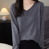 100% Merino Wool V-Neck Sweater