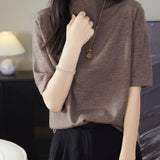 100% Merino Wool Turtleneck Tee Shirt Sweater