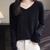 100% Merino Wool V-Neck Sweater