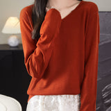 100% Merino Wool V-Neck Sweater