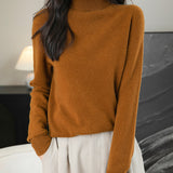 100% Merino Wool Seamless Turtleneck Sweater