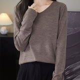 100% Merino Wool V-Neck Sweater
