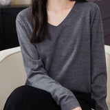 100% Merino Wool V-Neck Sweater