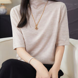 100% Merino Wool Turtleneck Tee Shirt Sweater