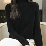 100% Merino Wool Seamless Turtleneck Sweater