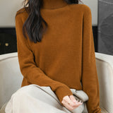 100% Merino Wool Seamless Turtleneck Sweater
