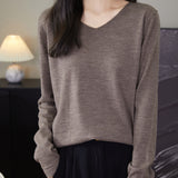 100% Merino Wool V-Neck Sweater