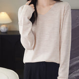 100% Merino Wool V-Neck Sweater