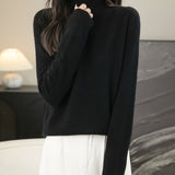 100% Merino Wool Seamless Turtleneck Sweater