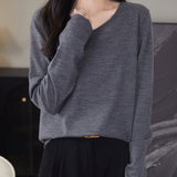 100% Merino Wool V-Neck Sweater