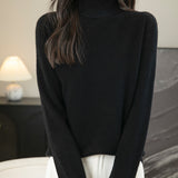 100% Merino Wool Seamless Turtleneck Sweater