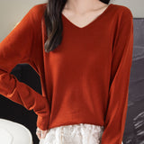 100% Merino Wool V-Neck Sweater