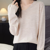 100% Merino Wool V-Neck Sweater