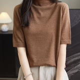 100% Merino Wool Turtleneck Tee Shirt Sweater