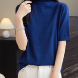 100% Merino Wool Turtleneck Tee Shirt Sweater