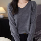 100% Merino Wool V-Neck Sweater