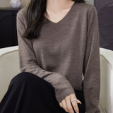 100% Merino Wool V-Neck Sweater