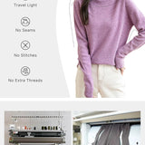 100% Merino Wool Seamless Turtleneck Sweater