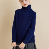Chanyarn Girls 100%Merino Wool Seater 2025秋の冬の子供たちのクルーネック温かい柔らかい長袖ニットプルオーバージャンパー