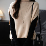Merino Wool Oversized Turtleneck Sweater Vest