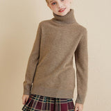 Chanyarn Girls 100%Merino Wool Seater 2025秋の冬の子供たちのクルーネック温かい柔らかい長袖ニットプルオーバージャンパー