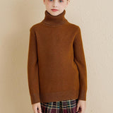 Chanyarn Girls 100%Merino Wool Seater 2025秋の冬の子供たちのクルーネック温かい柔らかい長袖ニットプルオーバージャンパー